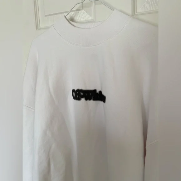 Off-White Blurr Book Over White Sweatshirt Size Medium